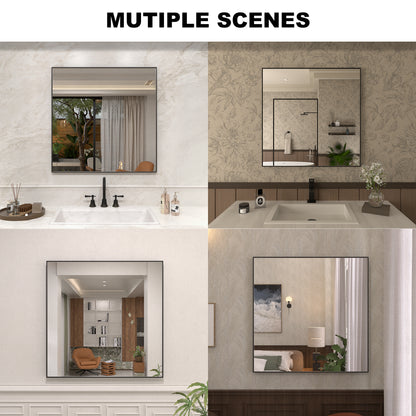 Nova 30 in. W x 30 in. H Rectangular Framed Wall Bathroom Vanity Mirror 3030MB-13