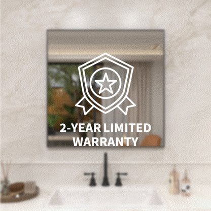 Nova 30 in. W x 30 in. H Rectangular Framed Wall Bathroom Vanity Mirror 3030MB-14