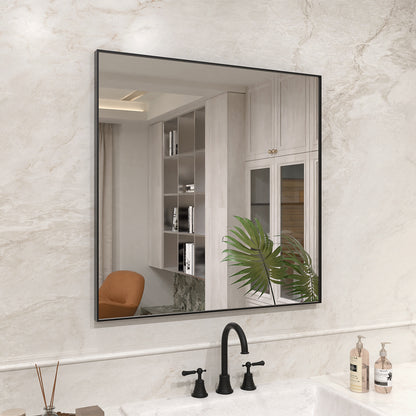 Nova 30 in. W x 30 in. H Rectangular Framed Wall Bathroom Vanity Mirror 3030MB-2