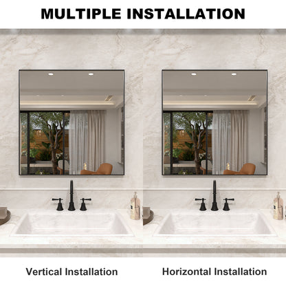 Nova 30 in. W x 30 in. H Rectangular Framed Wall Bathroom Vanity Mirror 3030MB-8