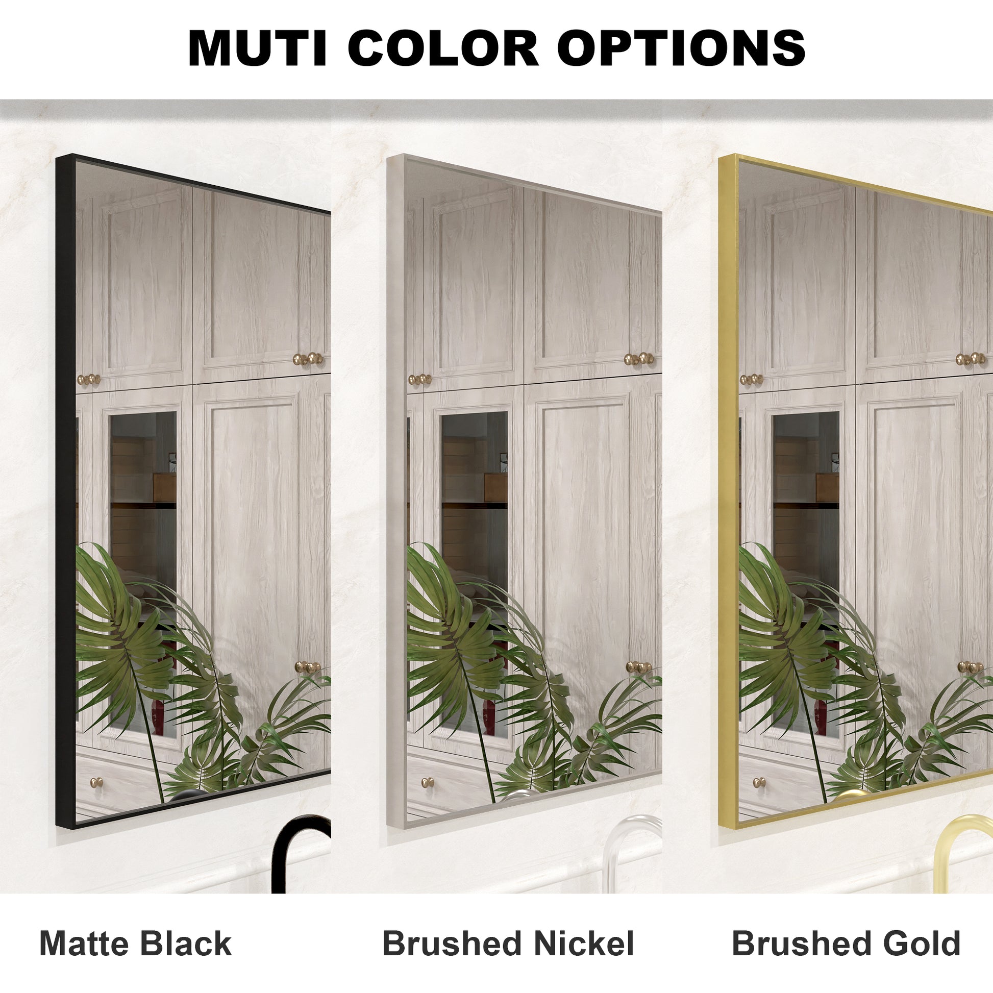 Nova 30 in. W x 30 in. H Rectangular Framed Wall Bathroom Vanity Mirror 3030MB-9