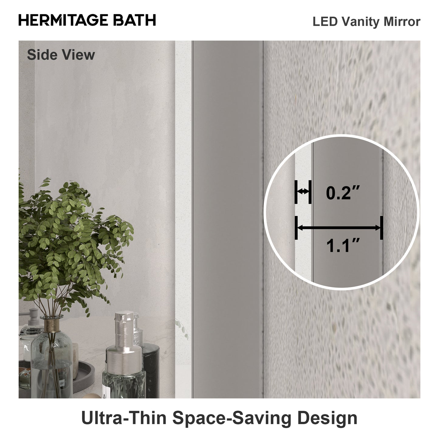 Swarm Rectangular Frameless Radar LED Wall Bathroom Vanity Mirror 3036-9_236483d1-17be-4763-a9e2-2b97599b3b7e