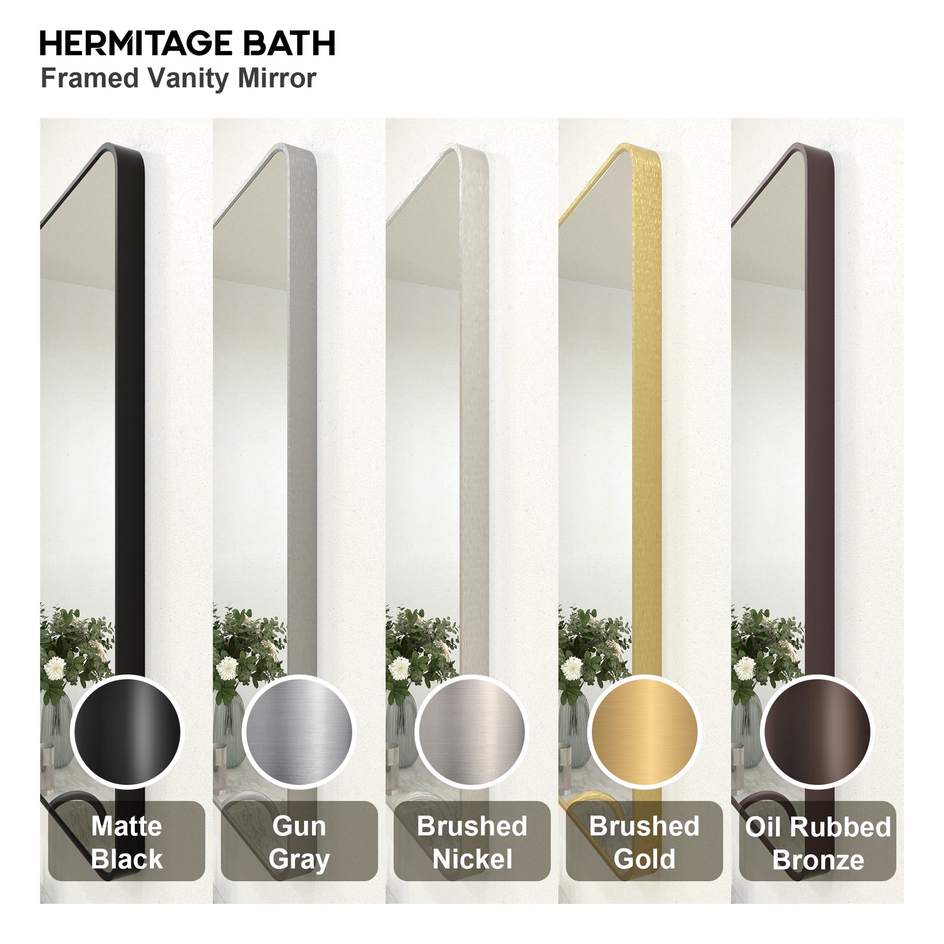 Gleami 30 in. W x 36 in. H Rectangular Framed Wall Bathroom Vanity Mirror in Oil Rubbed Bronze 3036BN-11
