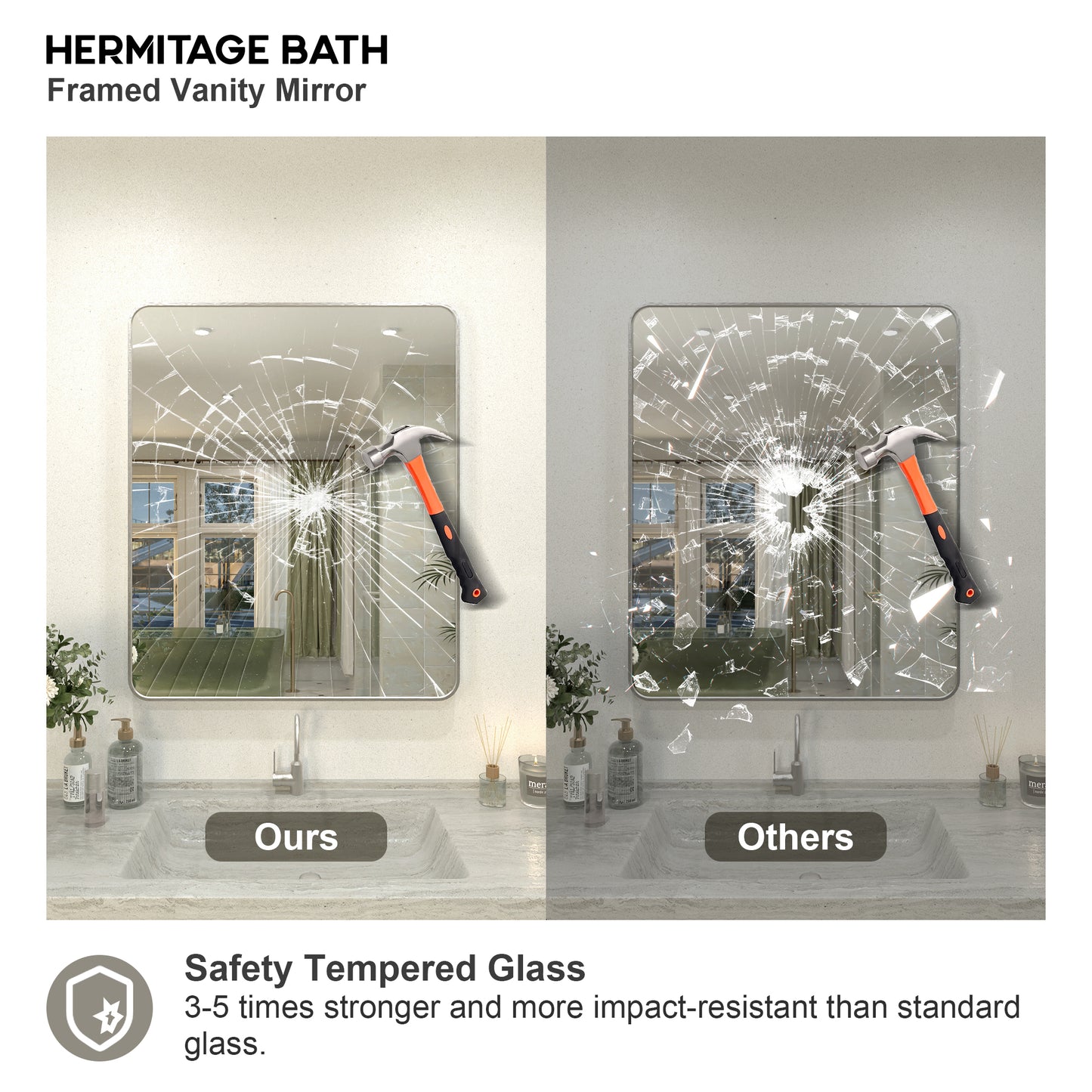 Gleami 30 in. W x 36 in. H Rectangular Framed Wall Bathroom Vanity Mirror in Oil Rubbed Bronze 3036BN-8