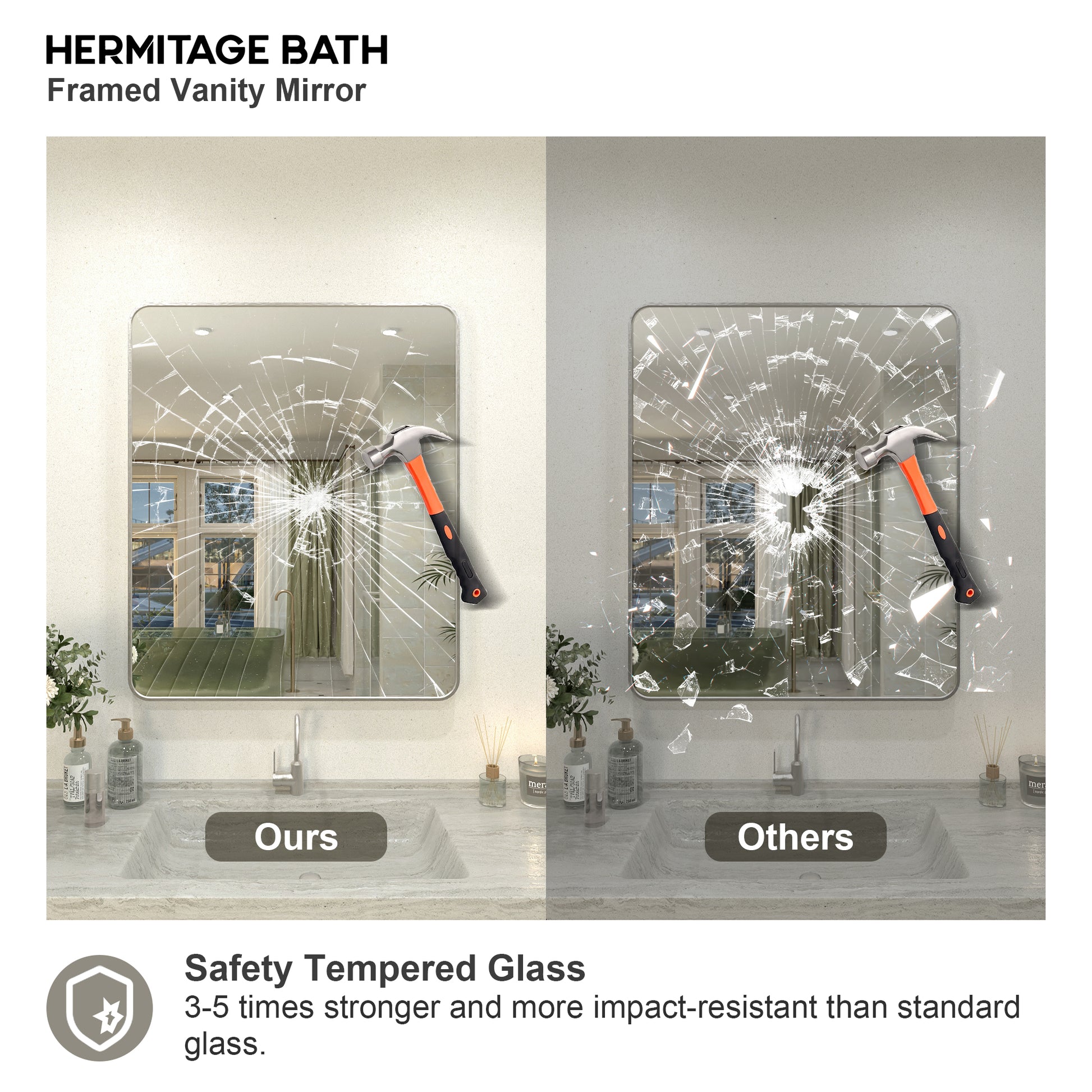 Gleami 30 in. W x 36 in. H Rectangular Framed Wall Bathroom Vanity Mirror in Oil Rubbed Bronze 3036BN-8