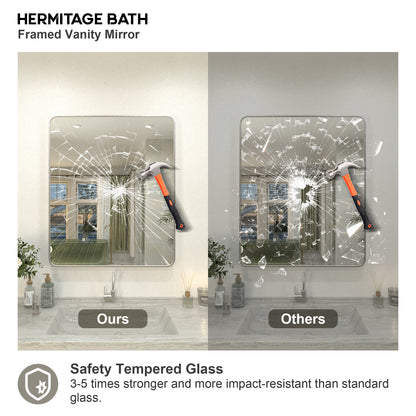 Gleami 30 in. W x 36 in. H Rectangular Framed Wall Bathroom Vanity Mirror in Oil Rubbed Bronze 3036BN-8