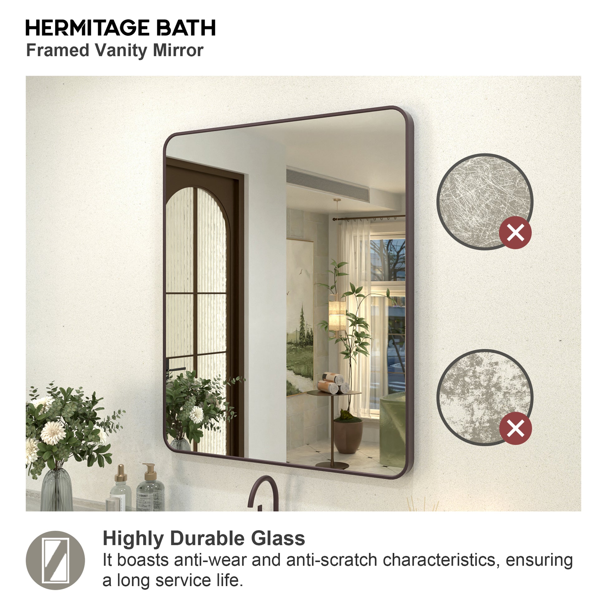 Gleami 30 in. W x 36 in. H Rectangular Framed Wall Bathroom Vanity Mirror in Oil Rubbed Bronze 3036ORB-5_e2be8e73-d607-4662-a8b8-14243a06b012