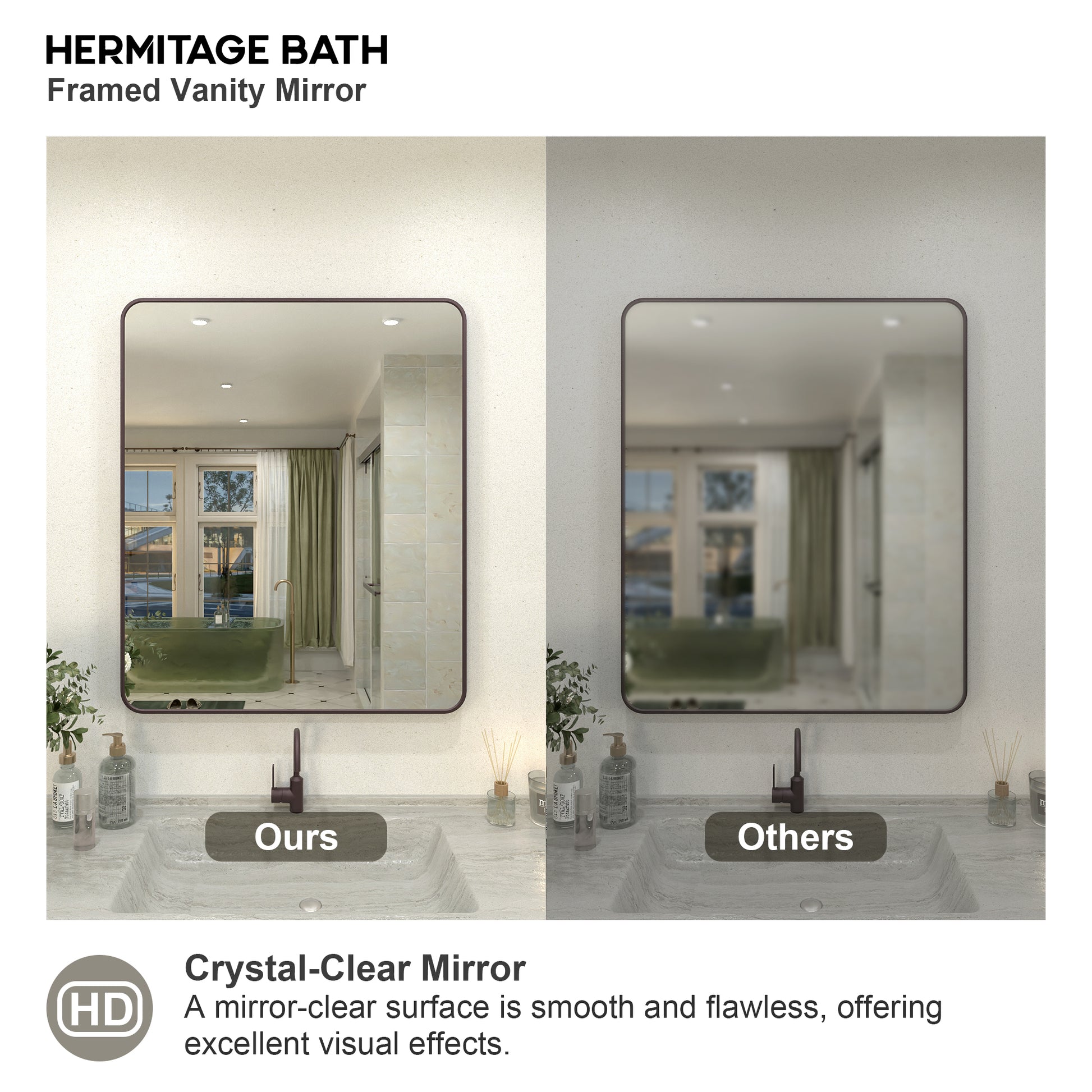 Gleami 30 in. W x 36 in. H Rectangular Framed Wall Bathroom Vanity Mirror in Oil Rubbed Bronze 3036ORB-7_be075caf-35d1-4faf-9b06-f736495ca78e