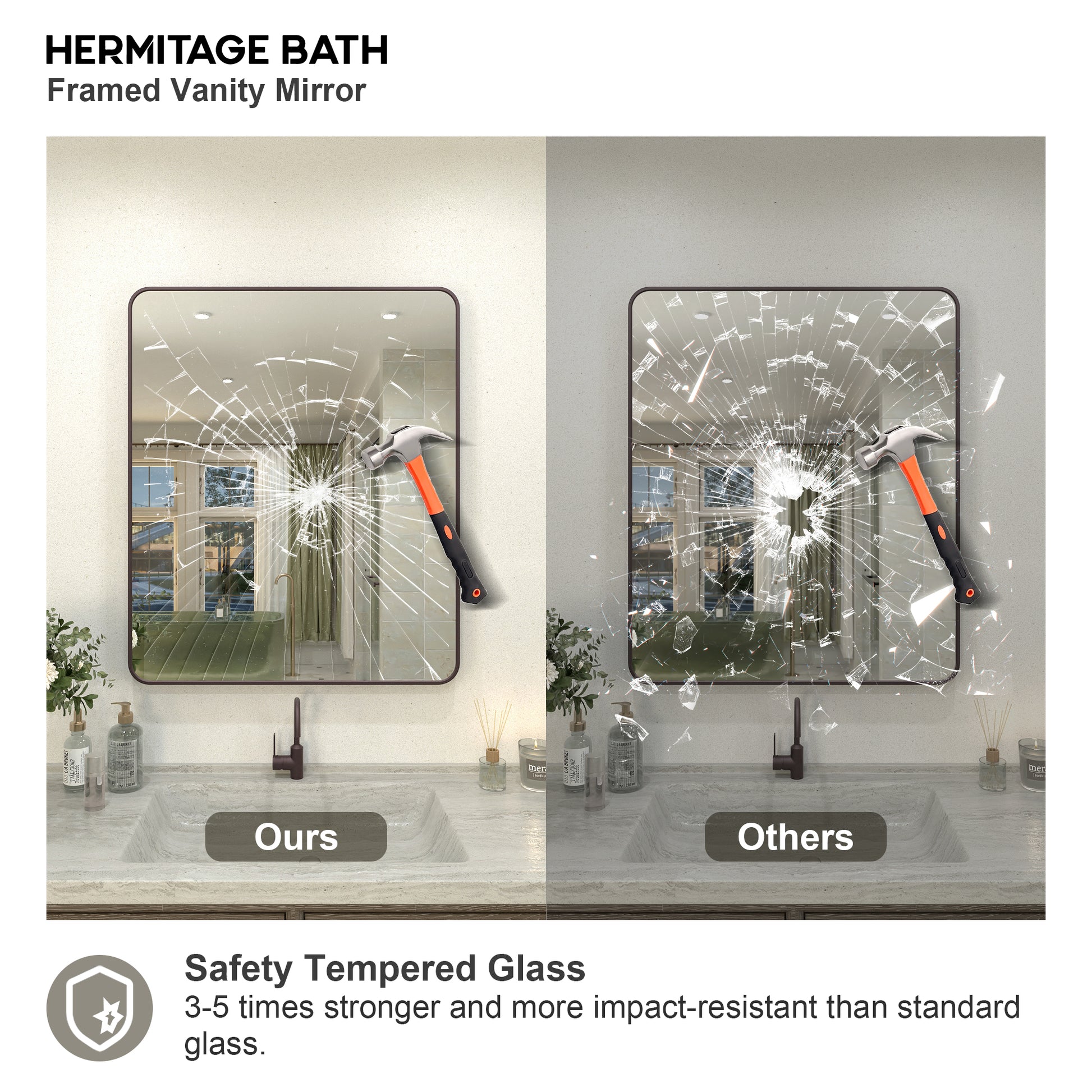 Gleami 30 in. W x 36 in. H Rectangular Framed Wall Bathroom Vanity Mirror in Oil Rubbed Bronze 3036ORB-8_bb927098-200d-48b6-a672-4d07ac17e5d9
