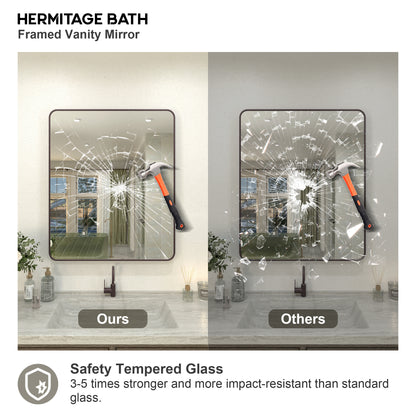 Gleami 30 in. W x 36 in. H Rectangular Framed Wall Bathroom Vanity Mirror in Oil Rubbed Bronze 3036ORB-8_bb927098-200d-48b6-a672-4d07ac17e5d9