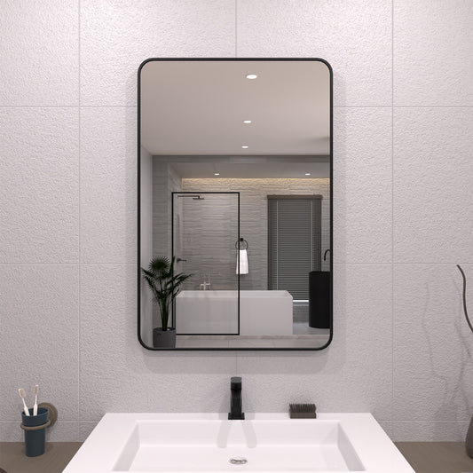 TaiMei 24 in. W x 32 in. H Rectangular Framed Wall Bathroom Vanity Mirror