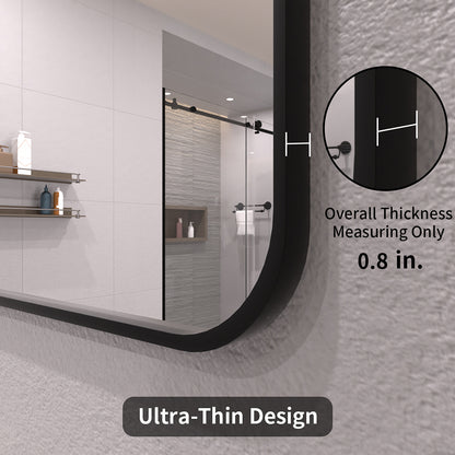 TaiMei 24 in. W x 32 in. H Rectangular Framed Wall Bathroom Vanity Mirror 3224-BL-06