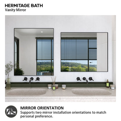 Obvilion 36 in. W x 30 in. H Rectangular Framed Wall Bathroom Vanity Mirror 3630BL-9