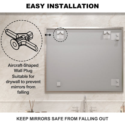 Nova 36 in. W x 30 in. H Rectangular Framed Wall Bathroom Vanity Mirror 3630BN-11_03b1ca03-fbe5-4f90-9f37-5bfd615cca4f