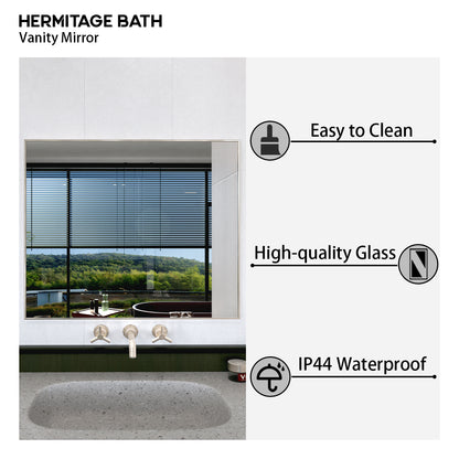 Obvilion 36 in. W x 30 in. H Rectangular Framed Wall Bathroom Vanity Mirror 3630BN-4