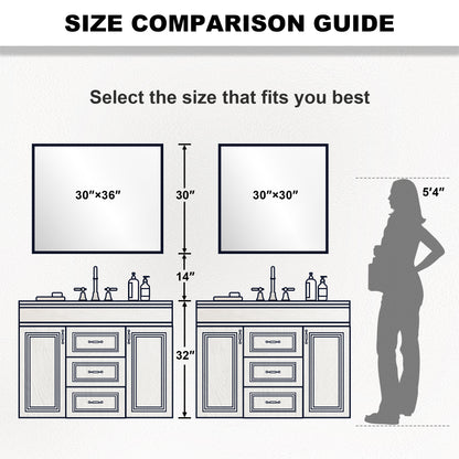 Nova 36 in. W x 30 in. H Rectangular Framed Wall Bathroom Vanity Mirror 3630BN-4_487878d4-6916-46fe-a54c-a5082b758629
