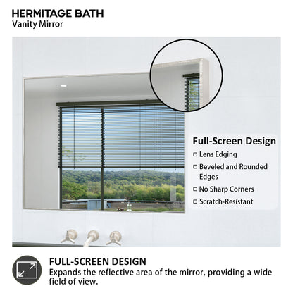 Obvilion 36 in. W x 30 in. H Rectangular Framed Wall Bathroom Vanity Mirror 3630BN-5
