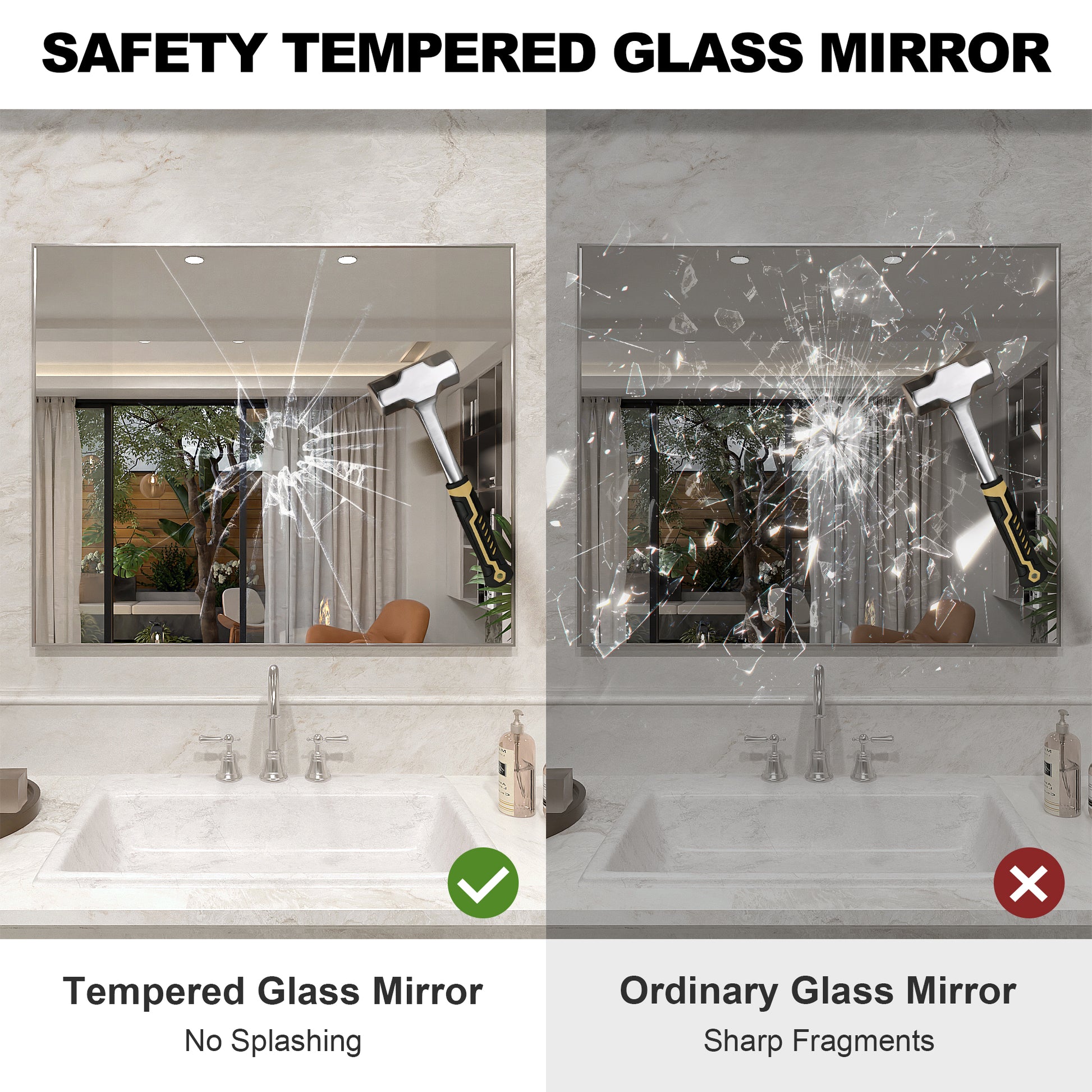 Nova 36 in. W x 30 in. H Rectangular Framed Wall Bathroom Vanity Mirror 3630BN-5_5b2ea531-368e-46c7-a8b6-fac878fb9238