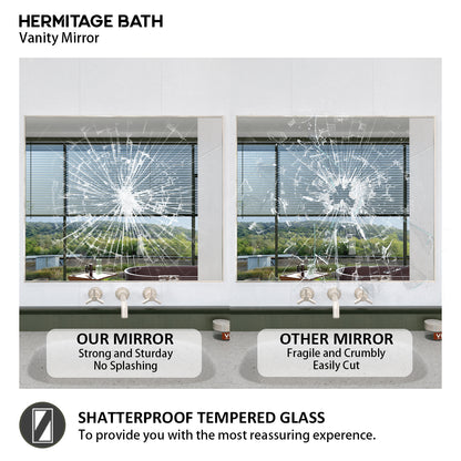 Obvilion 36 in. W x 30 in. H Rectangular Framed Wall Bathroom Vanity Mirror 3630BN-6