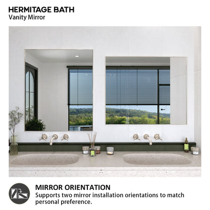 Obvilion 36 in. W x 30 in. H Rectangular Framed Wall Bathroom Vanity Mirror 3630BN-9