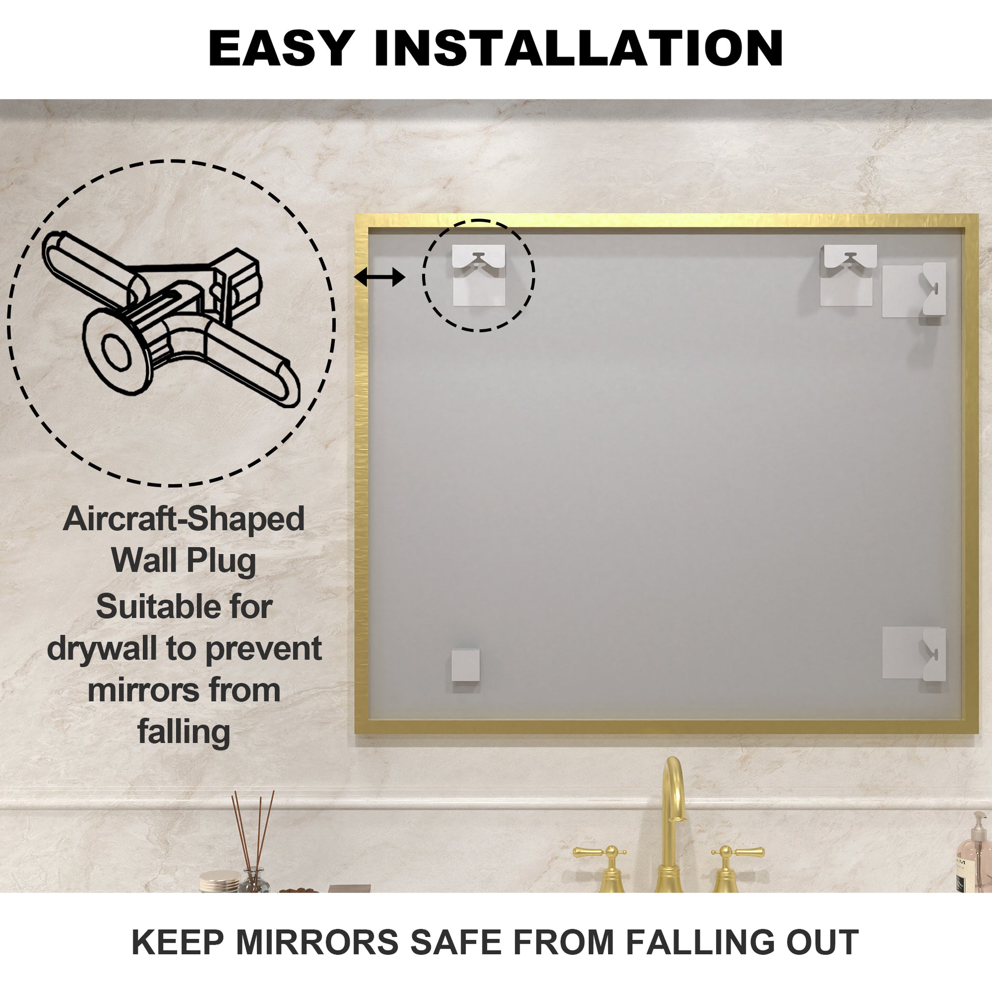 Nova 36 in. W x 30 in. H Rectangular Framed Wall Bathroom Vanity Mirror 3630GD-11_bbcd39ff-e467-4ee9-b096-4ee47a1382c9