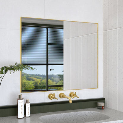 Obvilion 36 in. W x 30 in. H Rectangular Framed Wall Bathroom Vanity Mirror 3630GD-1_079dbb41-8a93-4766-a06d-a4295661ba31