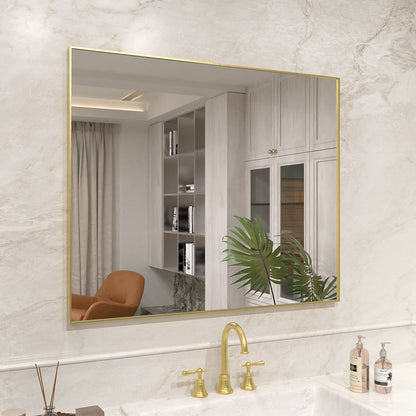 Nova 36 in. W x 30 in. H Rectangular Framed Wall Bathroom Vanity Mirror 3630GD-2_ab4effb4-3b5e-4f0b-a8e6-11e60b1c63ff