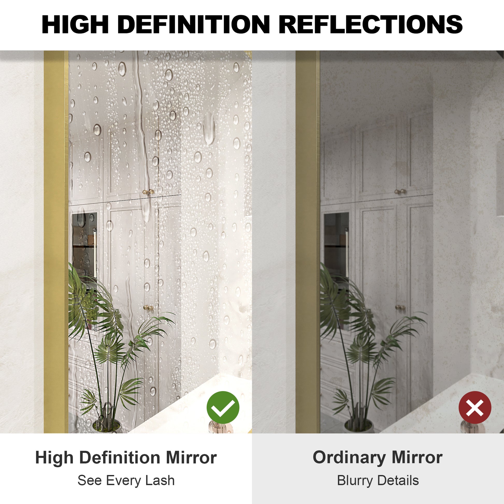 Nova 36 in. W x 30 in. H Rectangular Framed Wall Bathroom Vanity Mirror 3630GD-7_7d687a48-1375-4345-ace7-151819bf39e3
