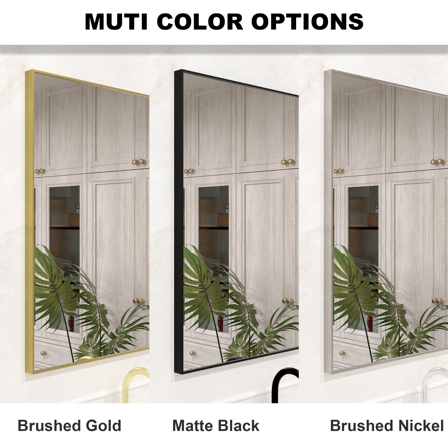 Nova 36 in. W x 30 in. H Rectangular Framed Wall Bathroom Vanity Mirror 3630GD-9_599dfbf1-4cd1-4221-adc4-ddd50603d4db