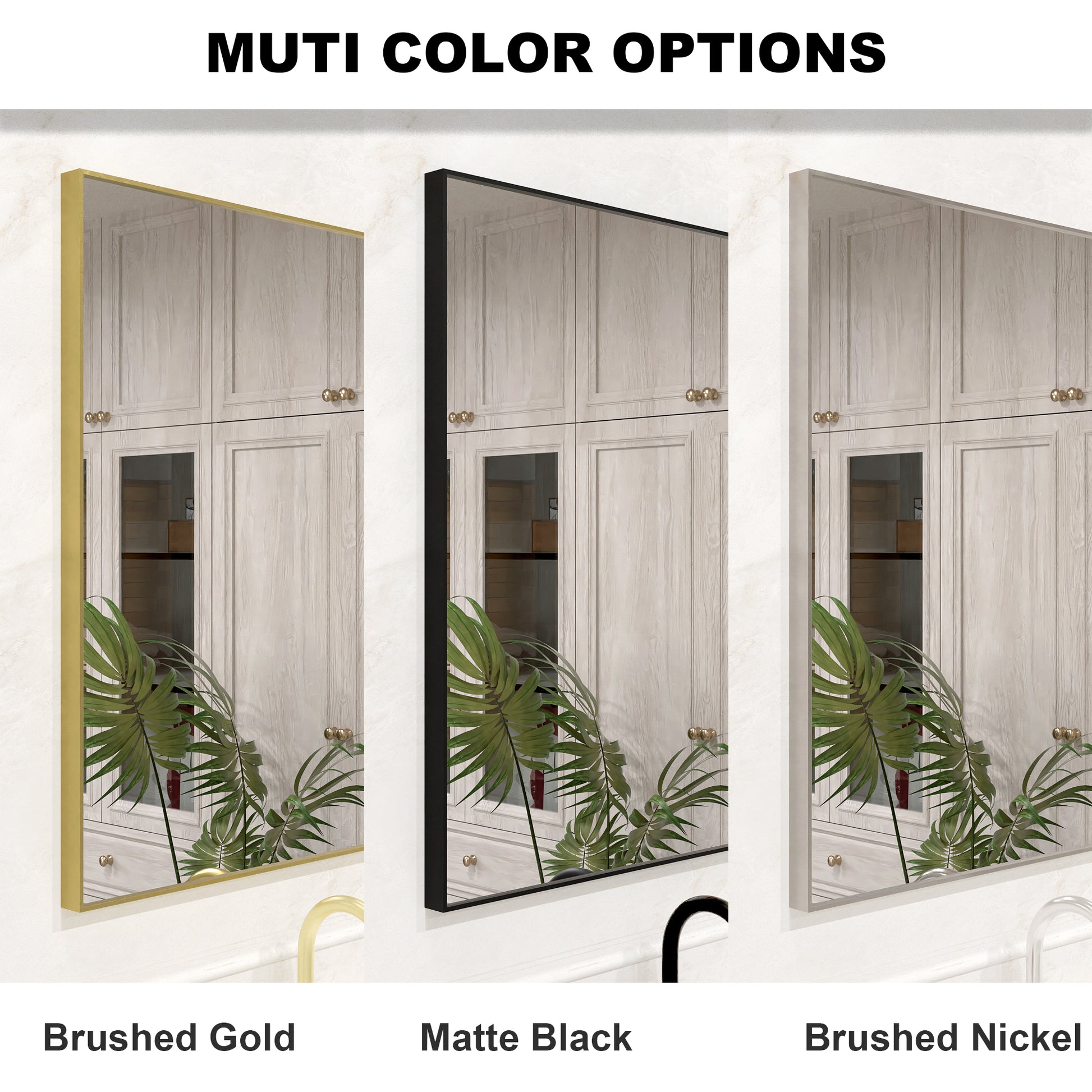 Nova 36 in. W x 30 in. H Rectangular Framed Wall Bathroom Vanity Mirror 3630GD-9_599dfbf1-4cd1-4221-adc4-ddd50603d4db