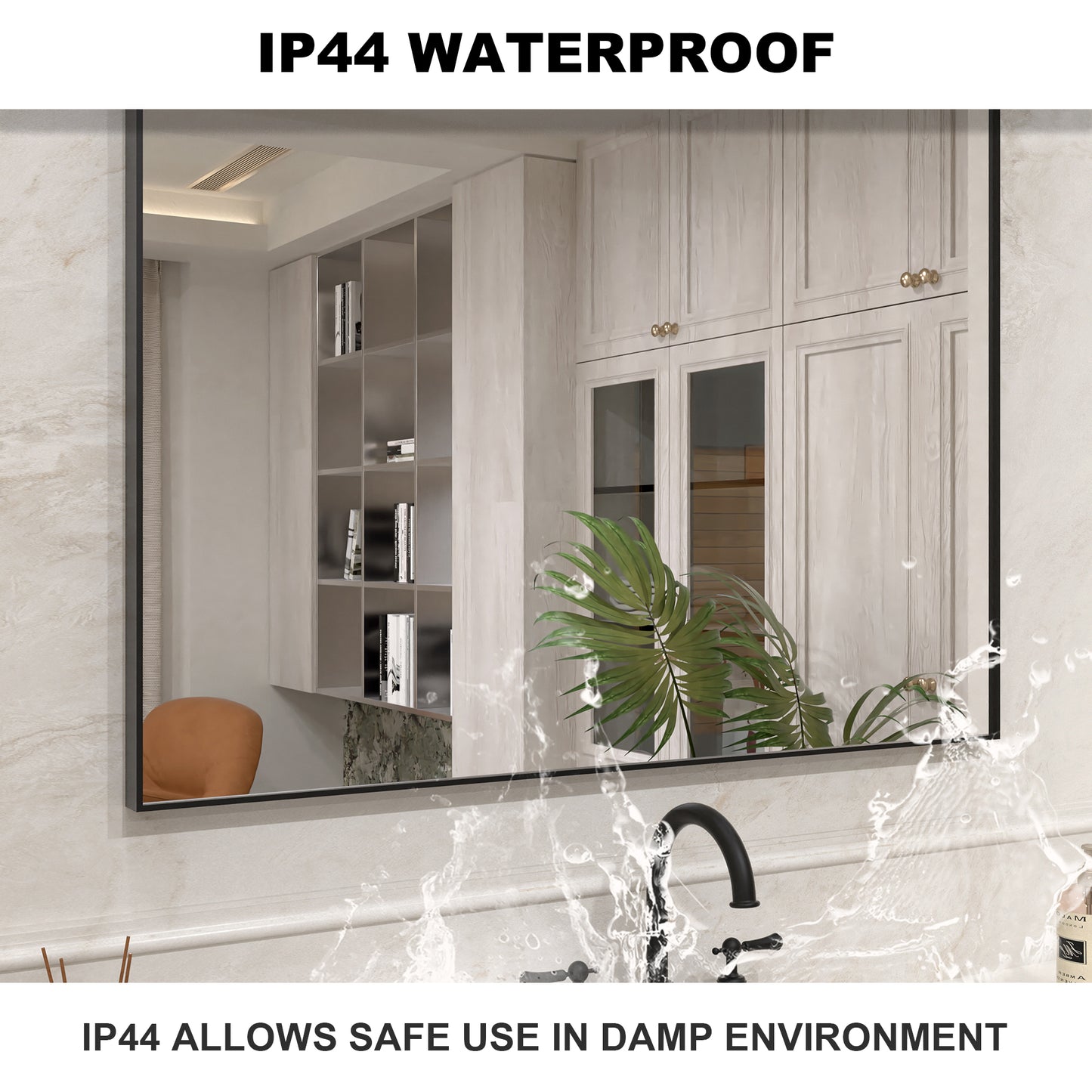 Nova 36 in. W x 30 in. H Rectangular Framed Wall Bathroom Vanity Mirror 3630MB-10