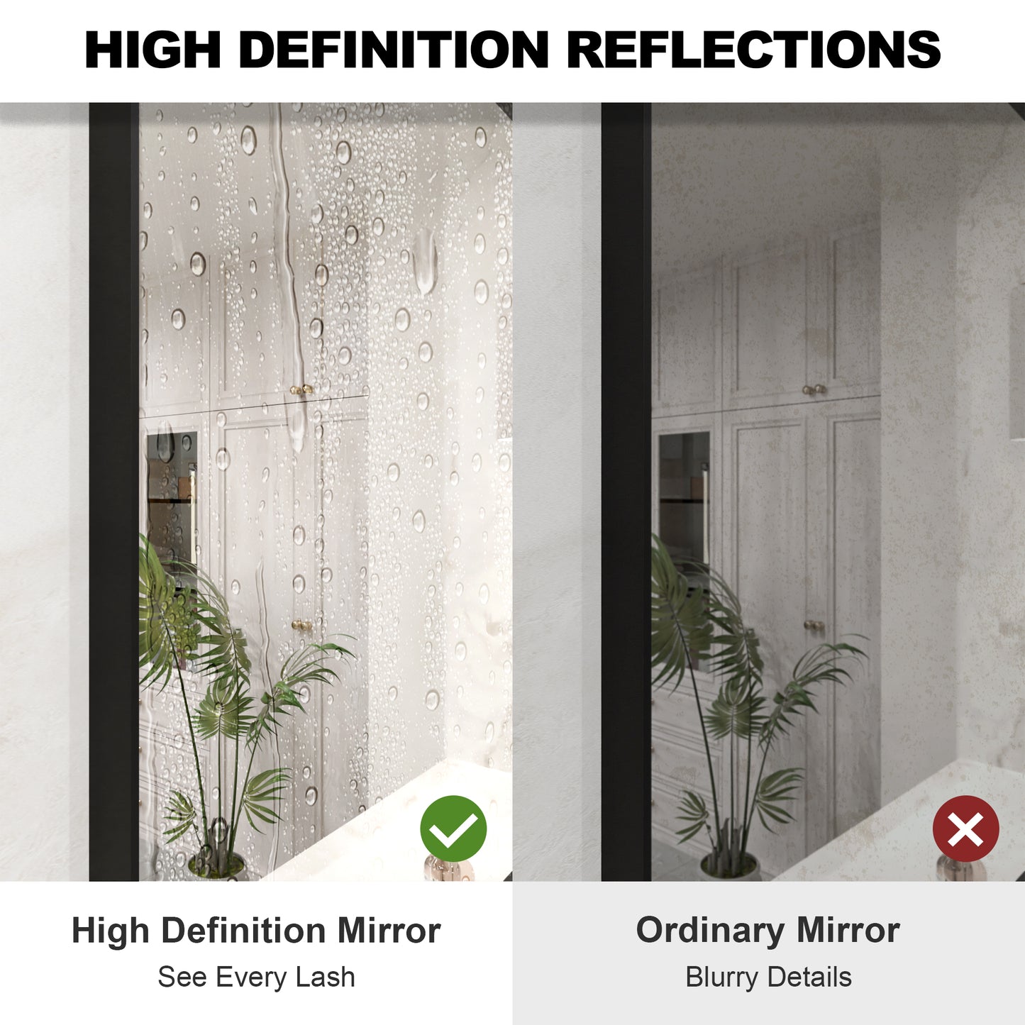 Nova 36 in. W x 30 in. H Rectangular Framed Wall Bathroom Vanity Mirror 3630MB-7