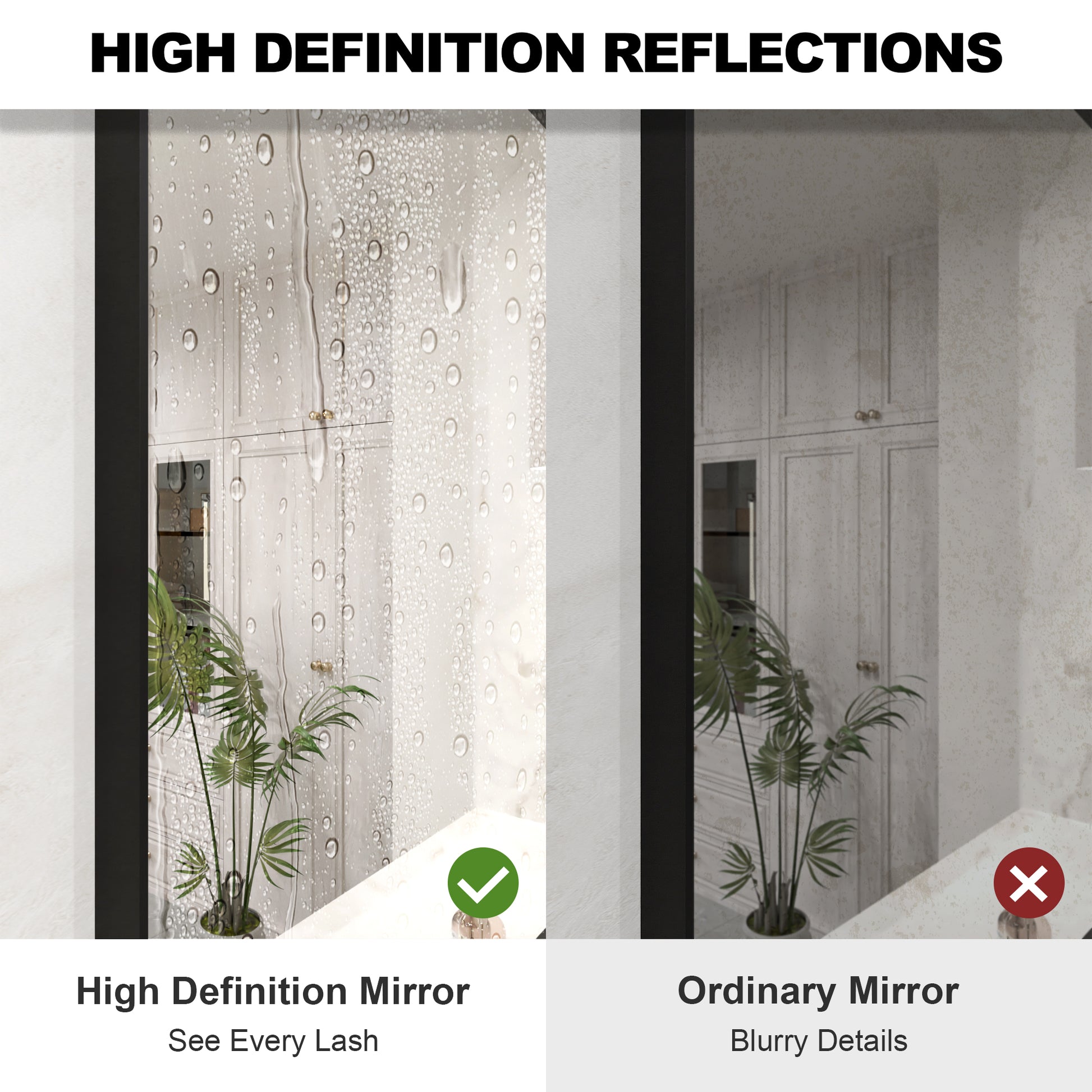 Nova 36 in. W x 30 in. H Rectangular Framed Wall Bathroom Vanity Mirror 3630MB-7