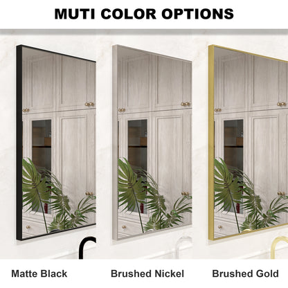 Nova 36 in. W x 30 in. H Rectangular Framed Wall Bathroom Vanity Mirror 3630MB-9