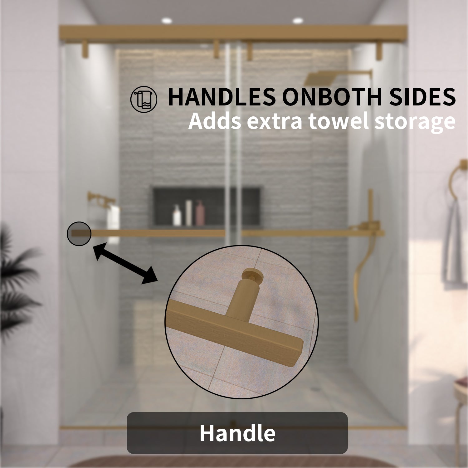 TaiMei 60 in. W x 76 in. H Sliding Semi-Frameless Shower Door with Clear Glass 3652-7260-BG06