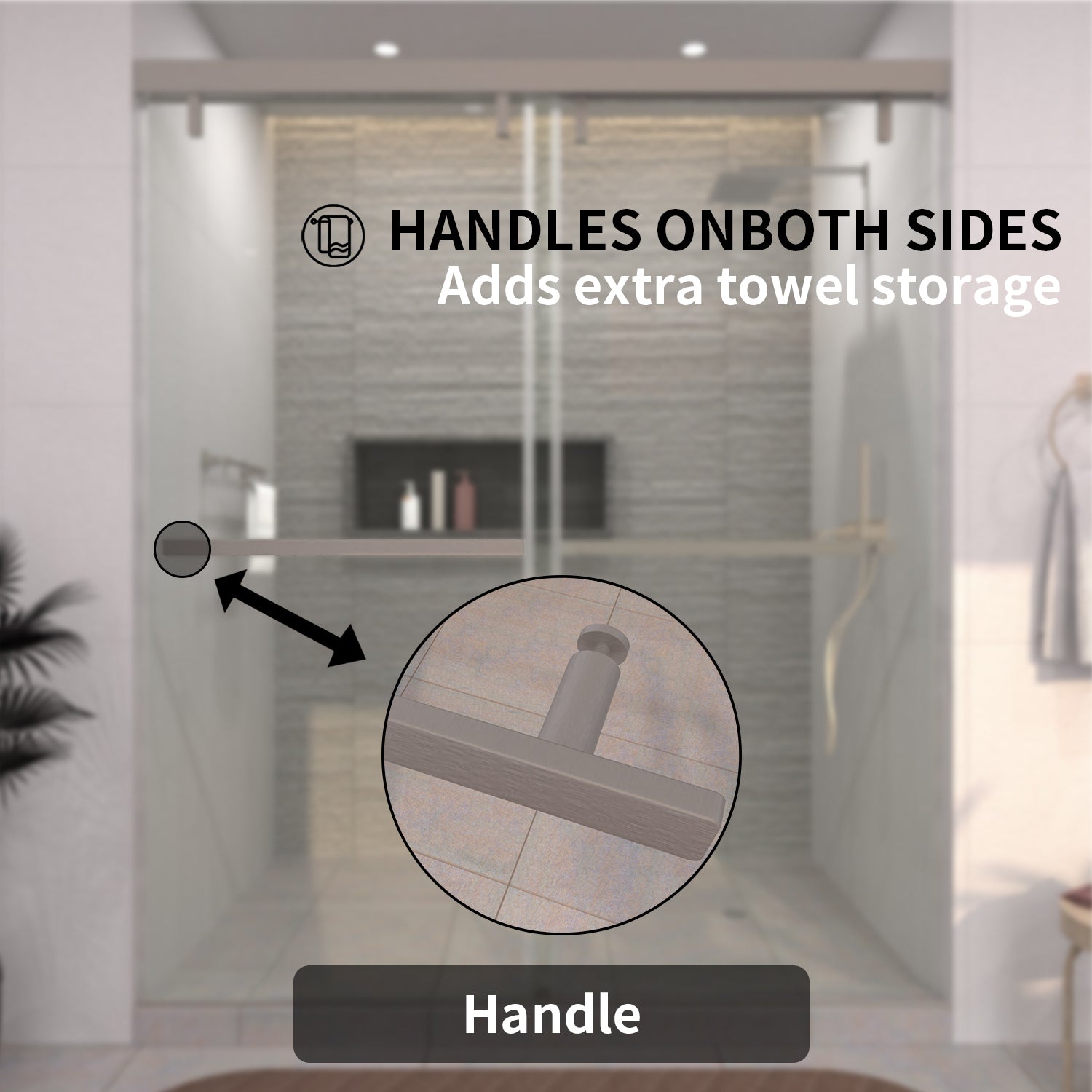 TaiMei 60 in. W x 76 in. H Sliding Semi-Frameless Shower Door with Clear Glass 3652-7260-BN06