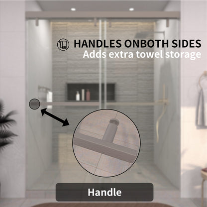 TaiMei 60 in. W x 76 in. H Sliding Semi-Frameless Shower Door with Clear Glass 3652-7260-BN06