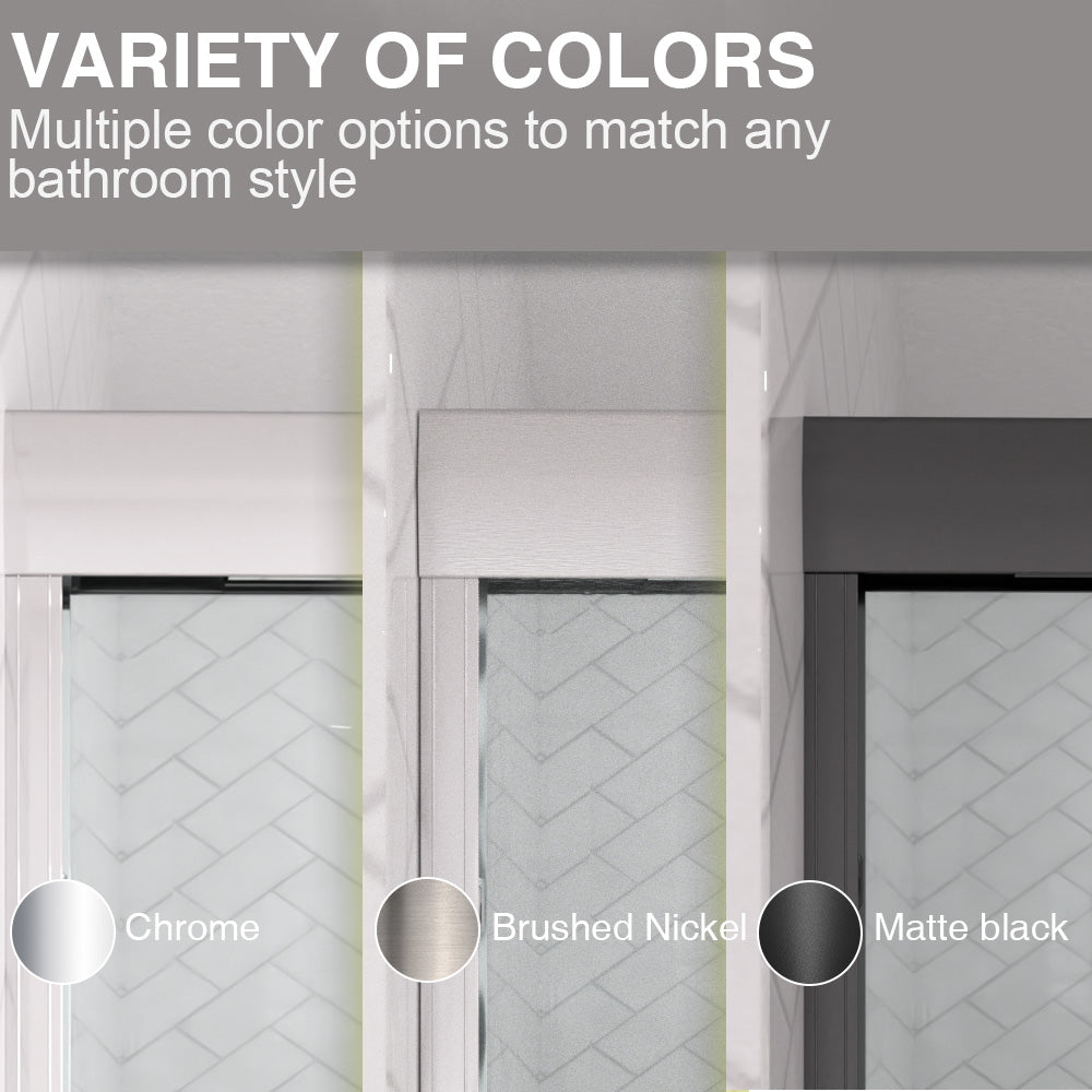 Slate 60 in. W x 56 in. H Semi-Frameless Sliding Tub Door with 1/4 in. Clear Tempered Glass 37-5660CR4
