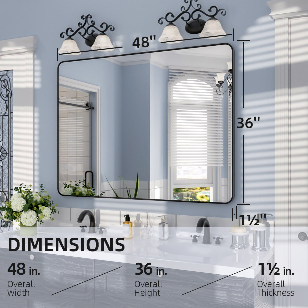 Nivorix NRSM Series Tempered Glass Brushed Nickel Rectangular Framed Wall Bathroom Vanity Mirror 3_012eed93-53a2-42ab-81b6-1ee925a590ce