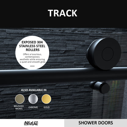 Niveal Ruhr 60 in. W x 76 in. H Sliding Semi-Frameless Shower Door with Clear Glass 3_0dc8c17b-e4b9-43e7-903f-1fc6da752ab9