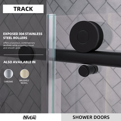 Niveal Luxe 60 in. W x 60 in. H Sliding Semi Frameless Tub Door with Clear Glass 3_0ed19d72-0ac3-4403-8df1-cfa60ee6c162