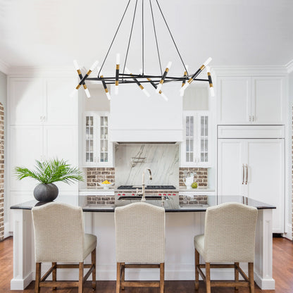 Taimei Cuprum 41 in. 20-Light Iron Modern Chandelier Fixture Branch Design