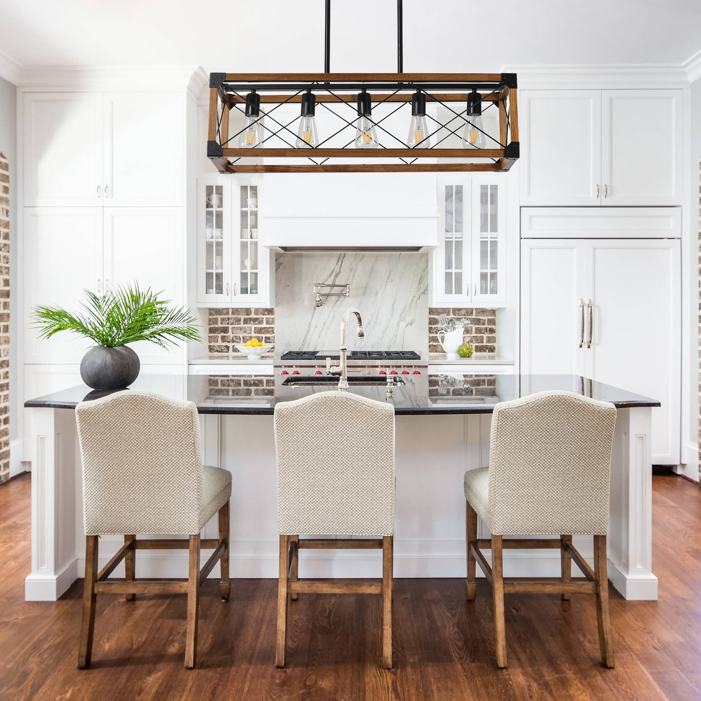 Taimei Solace 32 in. 5-Light Industrial Farmhouse Rectangle Pendant Light 3_10b18666-1bd0-43bf-a327-af643d53cebc