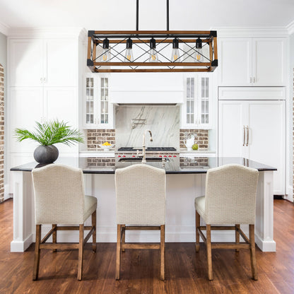 Taimei Solace 32 in. 5-Light Industrial Farmhouse Rectangle Pendant Light 3_10b18666-1bd0-43bf-a327-af643d53cebc