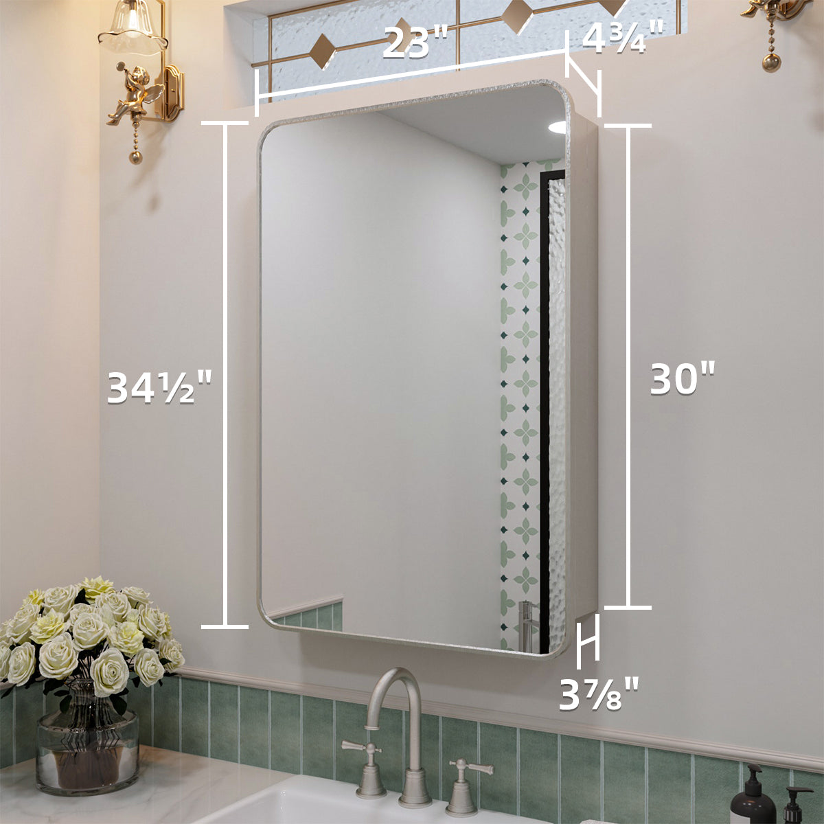 Nivorix NRFM Series Rectangular Aluminum Framed Medicine Cabinet with Mirror 3_10d91bdd-3d27-4e40-af77-8699398b99e6