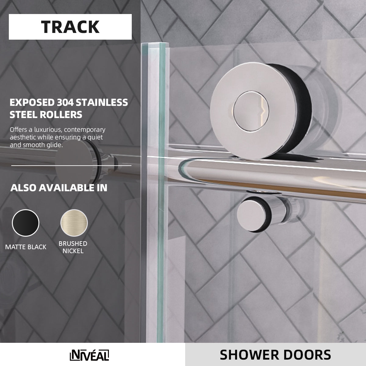 Niveal Luxe 60 in. W x 60 in. H Sliding Semi Frameless Tub Door with Clear Glass 3_1bc646bb-fcda-4ea3-bc80-ac8ee06611da