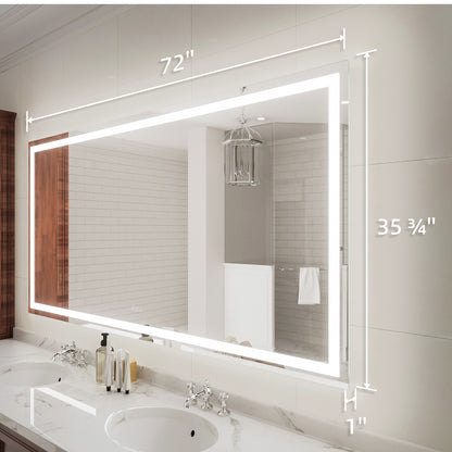 Niveal LMP Series Rectangular Frameless LED Wall Bathroom Vanity Mirror in Silver 3_1e4881ea-12bc-46d8-9765-eef0a9ad3be5