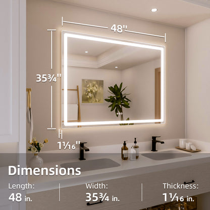 Nivorix NRMU Series Rectangular Frameless LED Wall Bathroom Vanity Mirror with Sleek Silver Finish 3_219086a8-40f1-4f24-8c9d-f764bc176eb3