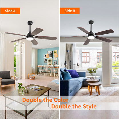 Taimei Cirrus 52 in. White Oak Downrod Standard Ceiling Fan with Integrated LED with Remote Included 5 Two-Tone Blades DC Motor 3_231cfe0f-9a65-4b58-b842-226c54de67fc