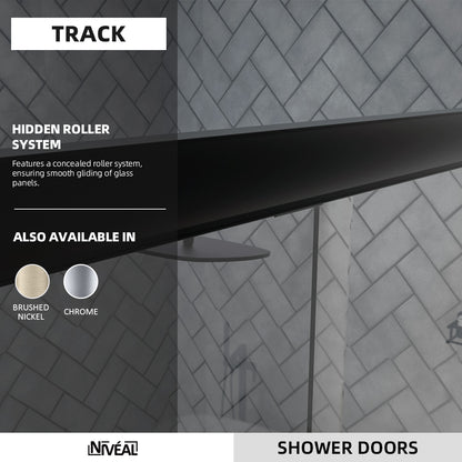 Niveal Bliss 60 in. W x 56 in. H Sliding Semi Frameless Tub Door with Clear Glass 3_25ef5b6b-9f14-41fd-92e3-d4f0ff07a110